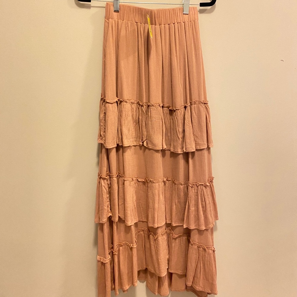 Long ruffled skirt